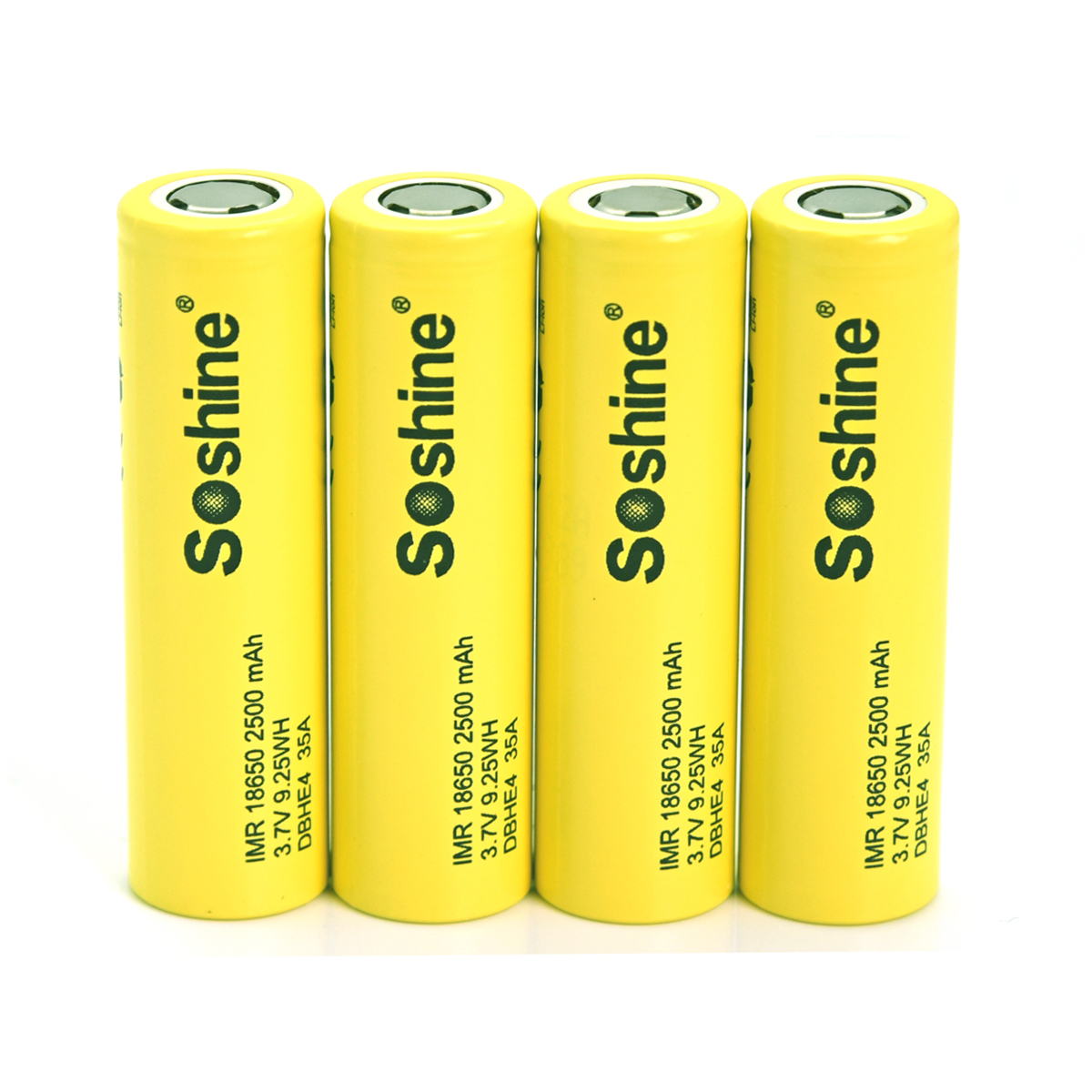 18650 Soshine DBHE4 High Drain Flat Top / 2500mAh 35A Li-Ion Battery
