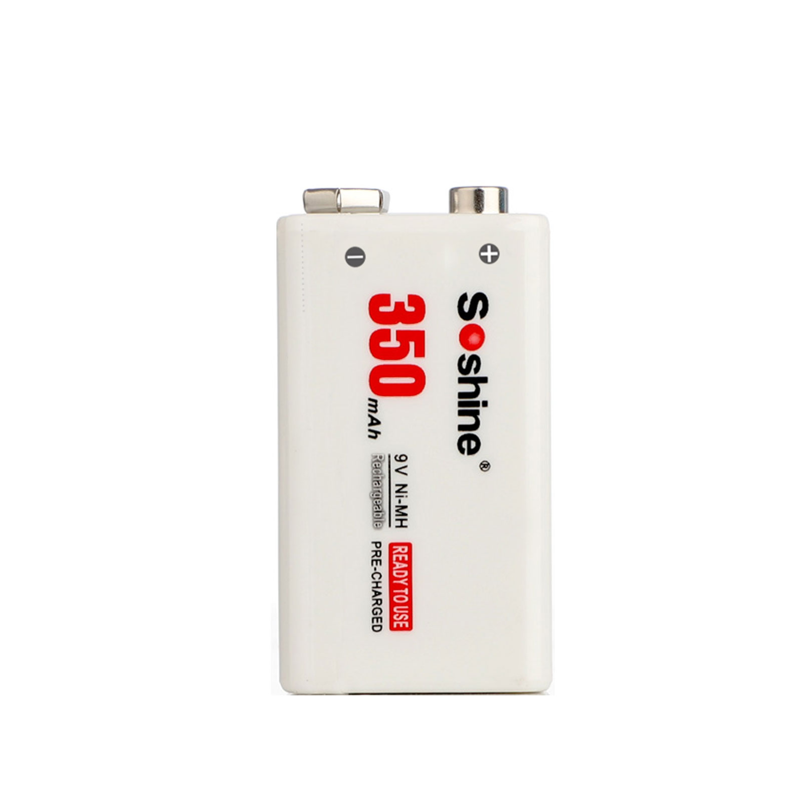 Soshine 9V Ni-MH Rechargeable Battery: 350mAh 8.4V