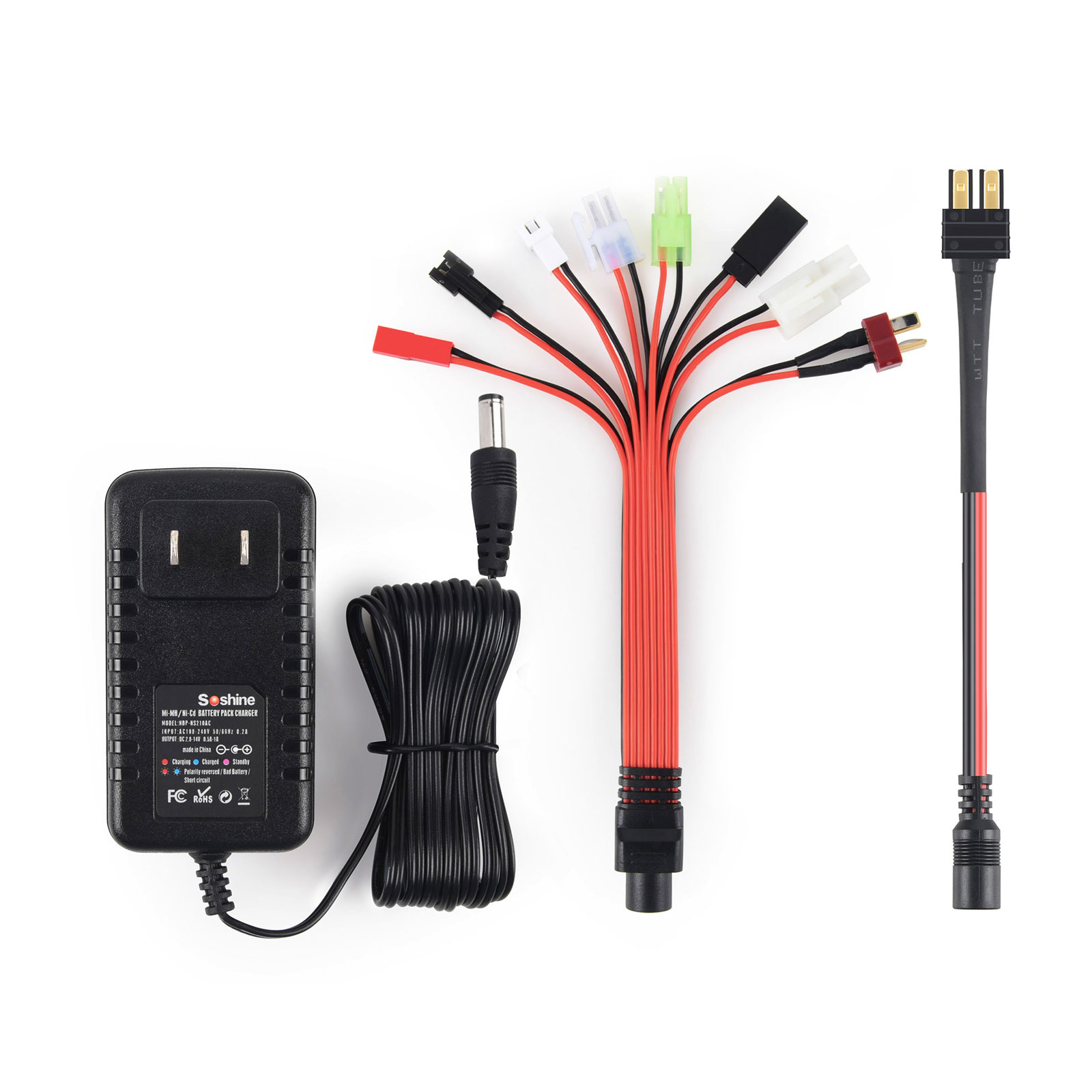 RC Charger for 2-10 series NiMH/NICD batteries with TAMIYA, Mini Tamiya,JST, XH, SM...
