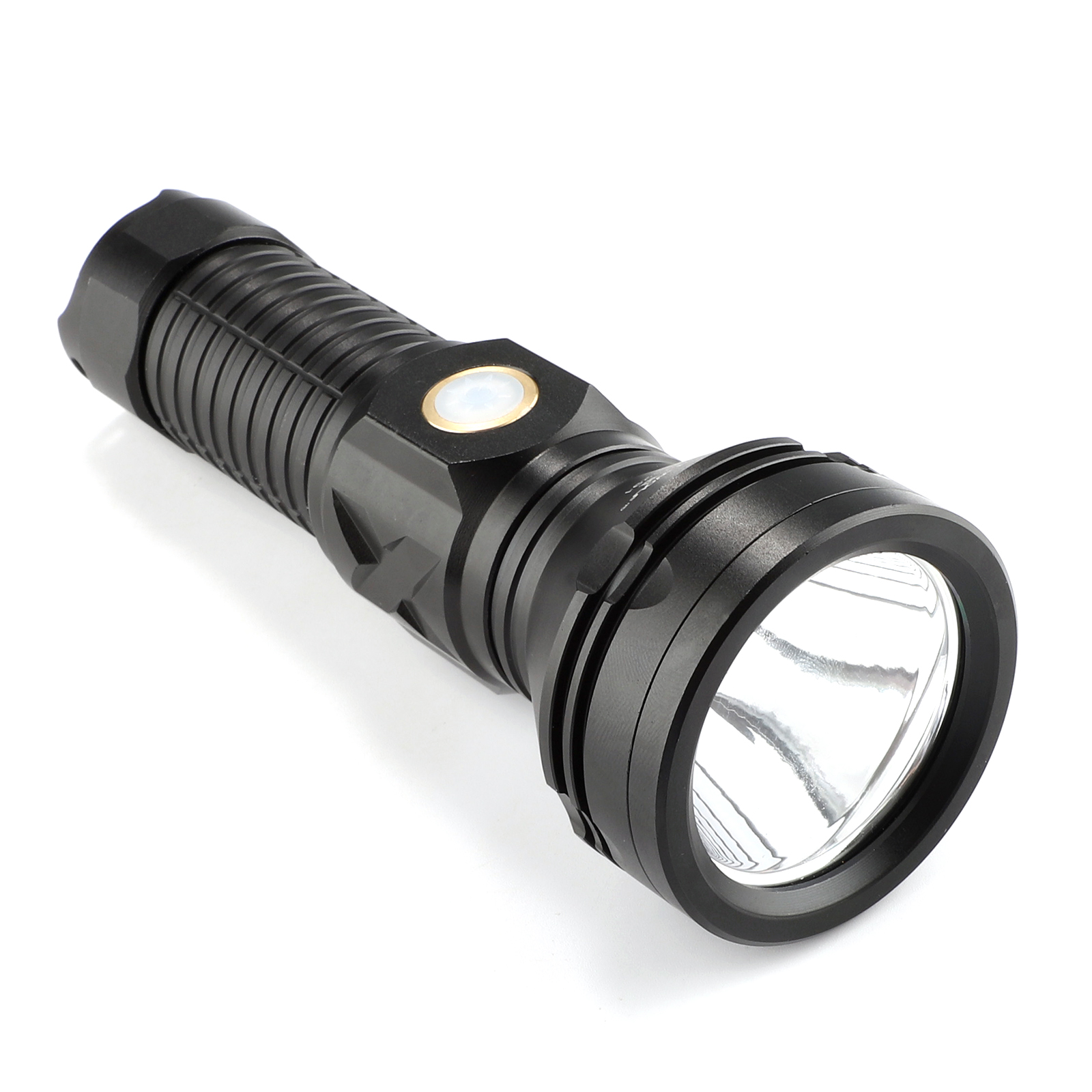 Rechargeable LED Flashlight 1400LM LED 4-Mode with USB Cable- Black (1 x 26650) |TC19